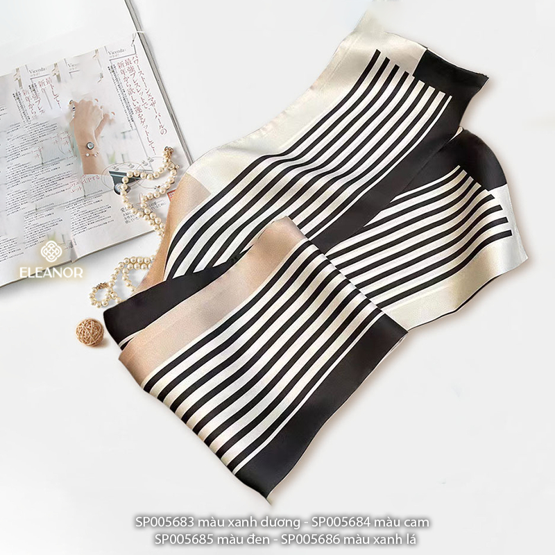 Khăn quàng cổ bandana turban 14 x 155cm Eleanor Accessories nhiều màu sắc phụ kiện thời trang 5683