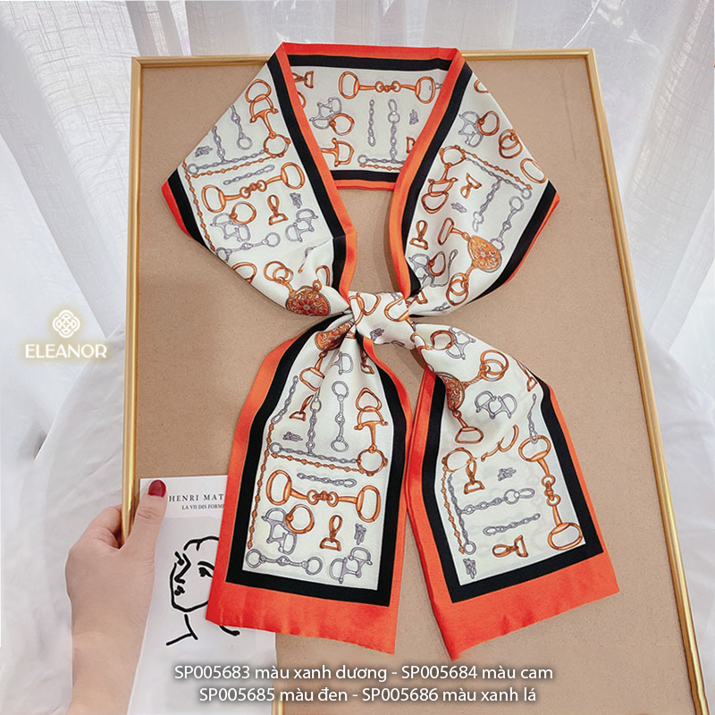 Khăn quàng cổ bandana turban 14 x 155cm Eleanor Accessories nhiều màu sắc phụ kiện thời trang 5683