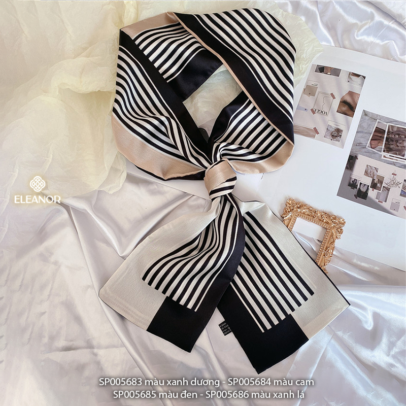 Khăn quàng cổ bandana turban 14 x 155cm Eleanor Accessories nhiều màu sắc phụ kiện thời trang 5683