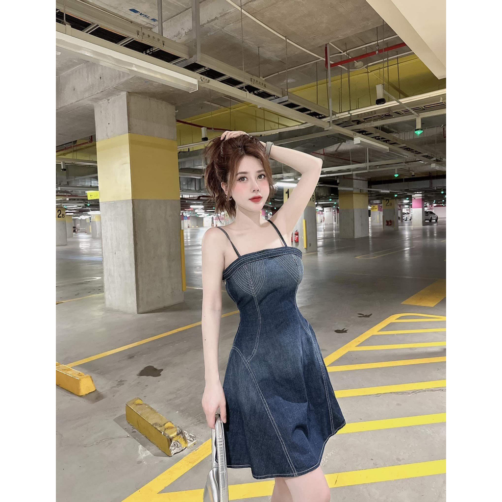 VÁY JEAN 2 DÂY SEXY