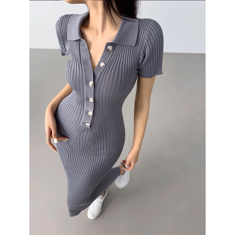 Order 15 ngày- Đầm len tay lửng dáng ôm đuôi cá #571