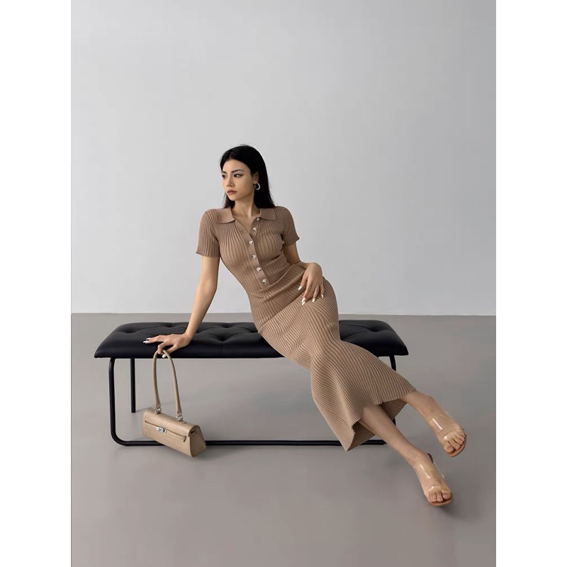 Order 15 ngày- Đầm len tay lửng dáng ôm đuôi cá #571