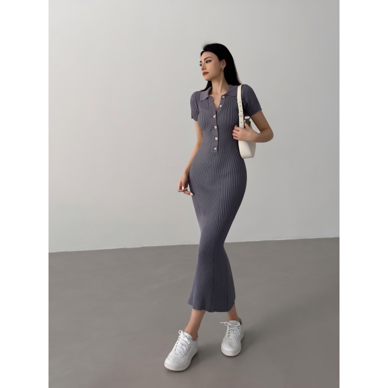 Order 15 ngày- Đầm len tay lửng dáng ôm đuôi cá #571