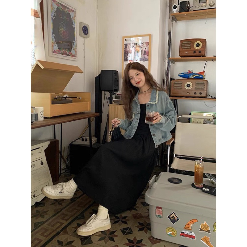 Váy Đầm Dài Xếp Ly Eo Cao Ôm Dáng Quyến Rũ Thời Trang Xuân Hè Hàn Quốc 2023 Mới s90