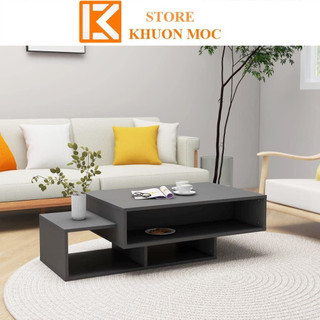 Bàn trà sofa, Bàn trà gỗ kiểu dáng hiện đại, màu đen sang trọng mới KMT05