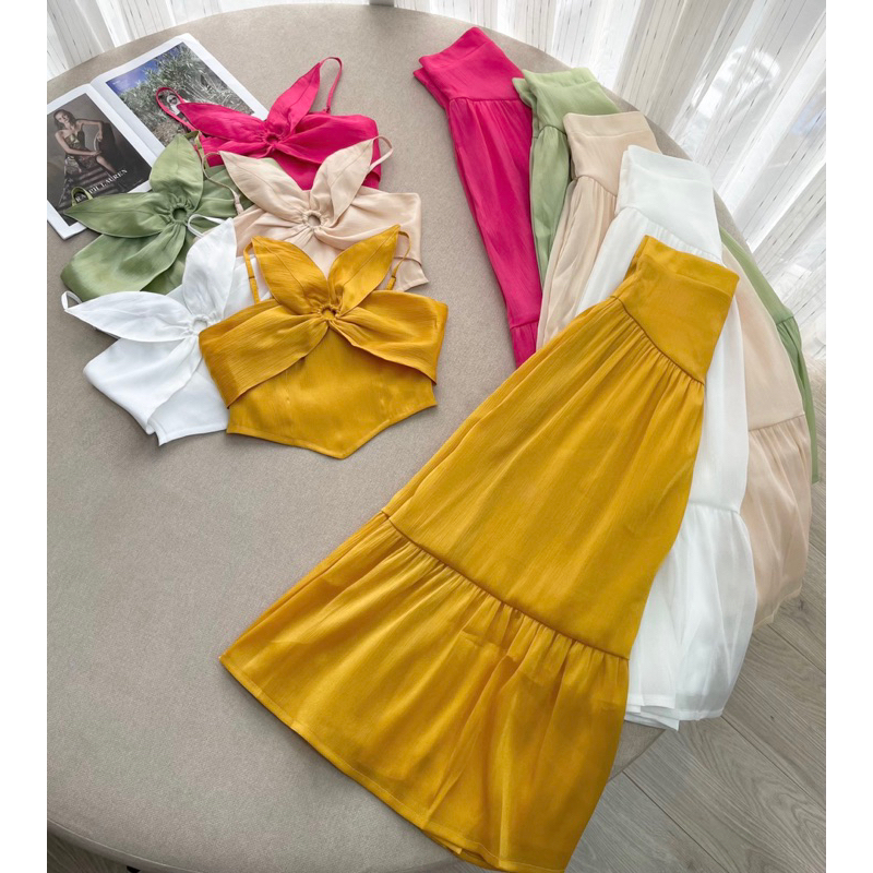 Sét Váy Dây Nơ
