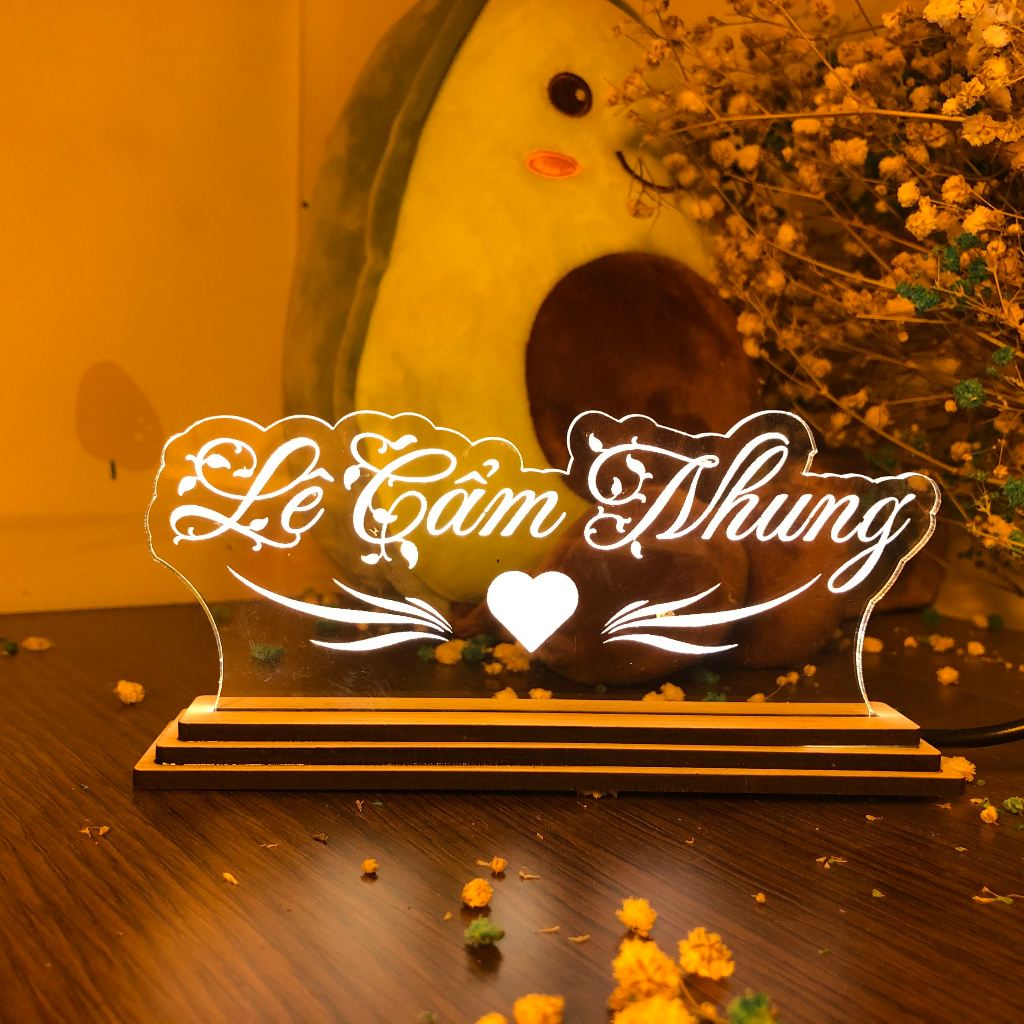 Đèn Ngủ Khắc Theo Yêu Cầu Miễn Phí - Quà tặng sinh nhật - Decor phòng ngủ