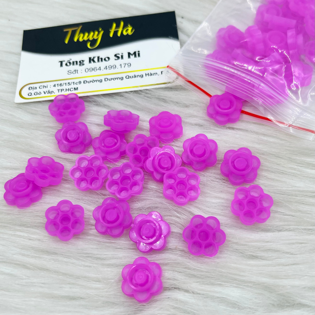 Nút hoa đựng keo túi 25-50-100cái- nối mi - tạo fan - dụng cụ mi - keo nối mi_THÚY HÀ