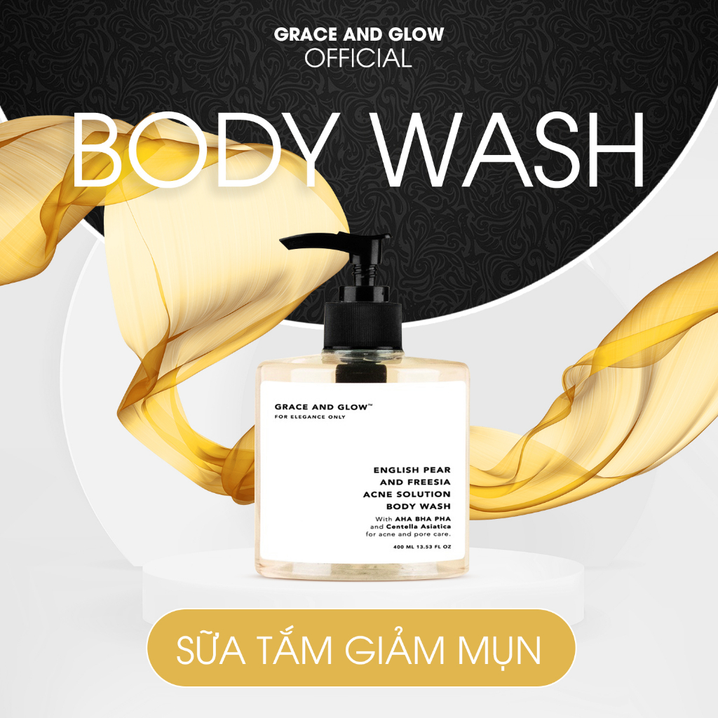 Sữa tắm trắng da dưỡng ẩm tẩy da chết GRACE AND GLOW Body Wash 400ml