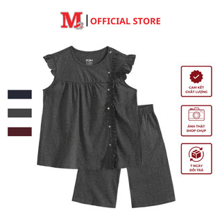 Bộ đồ nữ chất cotton cao cấp quần đùi áo sát nách kiểu dáng tay bèo thời trang M2  K0030651