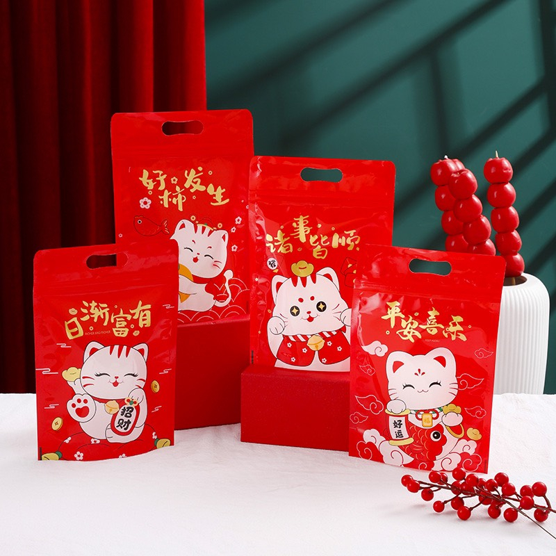 Túi zip - Mèo cá chép - size 15.5*23cm [ Set 48- 50c/xấp ]