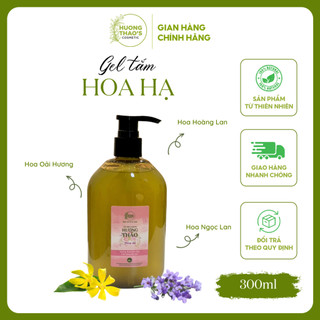 (300ml) Gel Tắm Organic Hương Thảo Cosmetics, Hương Hoa Hạ Sạch Thơm, Dưỡng Ẩm