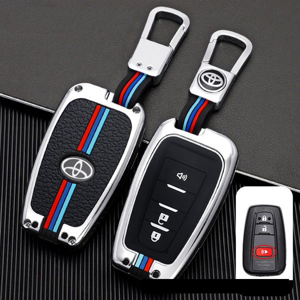 Bao Da, Vỏ Bảo Vệ, Ốp Chìa Khóa, Bọc Chìa Khóa Phản Quang Xe Ô Tô Toyota Altis, Corolla Cross Camry Highlander Mẫu Mới