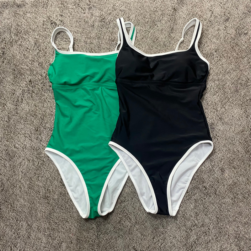 Bikini một mảnh bo viền trắng trẻ trung Kona Sol