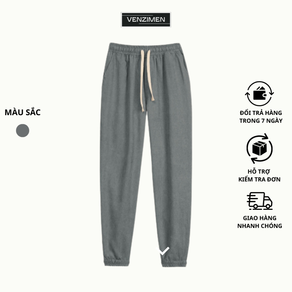 Quần Ống Rộng Nam Vải Nhung Tăm Co Giãn Thời Trang Cao Cấp VENZIMEN