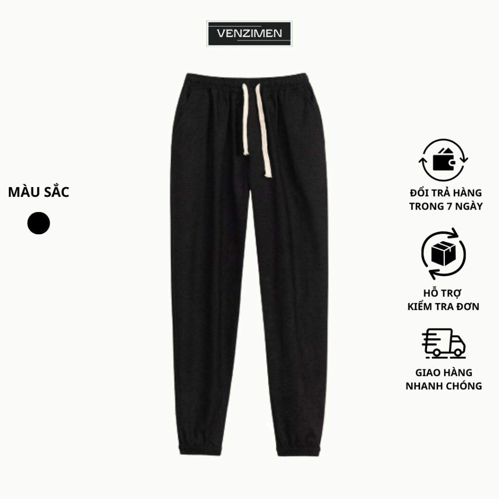 Quần Ống Rộng Nam Vải Nhung Tăm Co Giãn Thời Trang Cao Cấp VENZIMEN