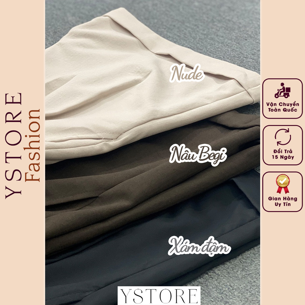 Short Ngố Ống Rộng Cạp Cao Thiết Kế Lật Lai Chất Vải Cao Cấp - Thời Trang Công Sở