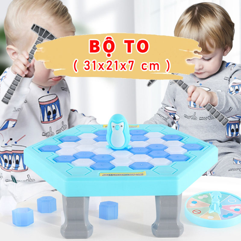 Bộ đồ chơi đập chim cánh cụt, trò chơi đập băng giải cứu chim cánh cụt cho bé, Pipakids