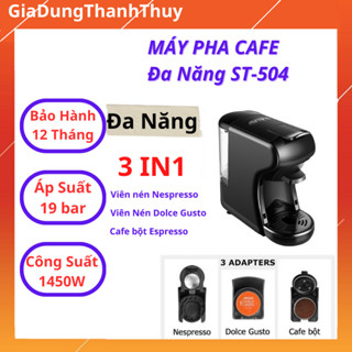 Máy Pha Cà Phê 3 IN 1 Viên Nén, Máy Pha Cafe Viên Nén ST 504