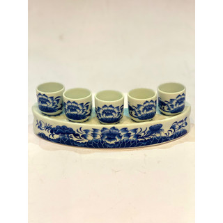 Chén thờ - Bộ kỷ 3 chén - 5 chén thờ hoa sen