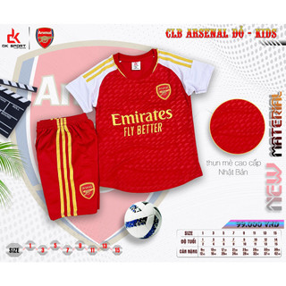 Bộ đồ đá banh Trẻ em CLB Arsenal màu đỏ