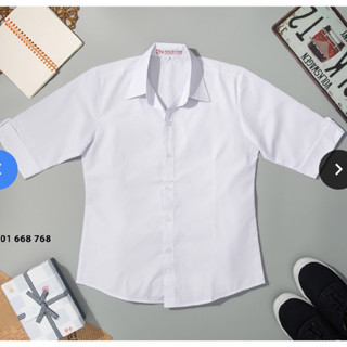Đồng phục học sinh cấp 2,3 - Áo sơ mi nữ học sinh tay lỡ - Danangsale