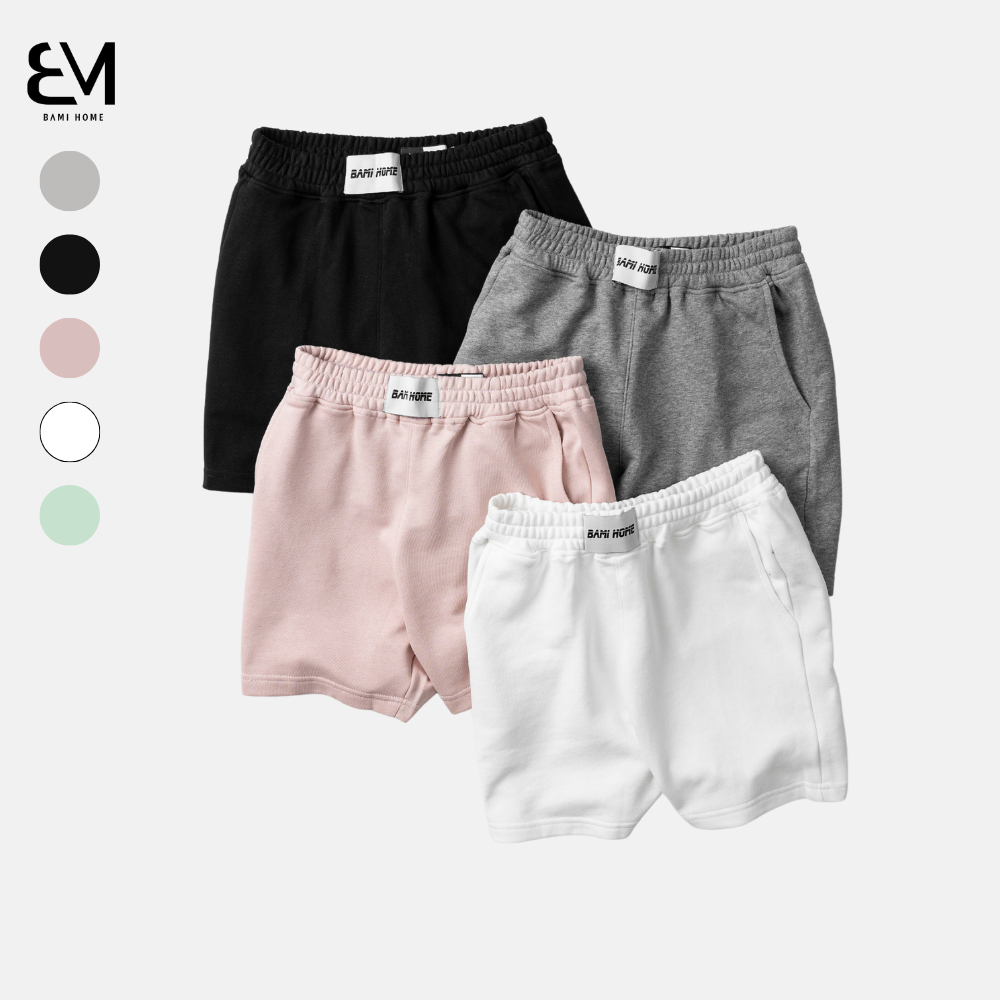 Quần short nỉ nam cao cấp BAMI HOME phong cách unisex dễ phối đồ mềm mịn thoải mái QN16