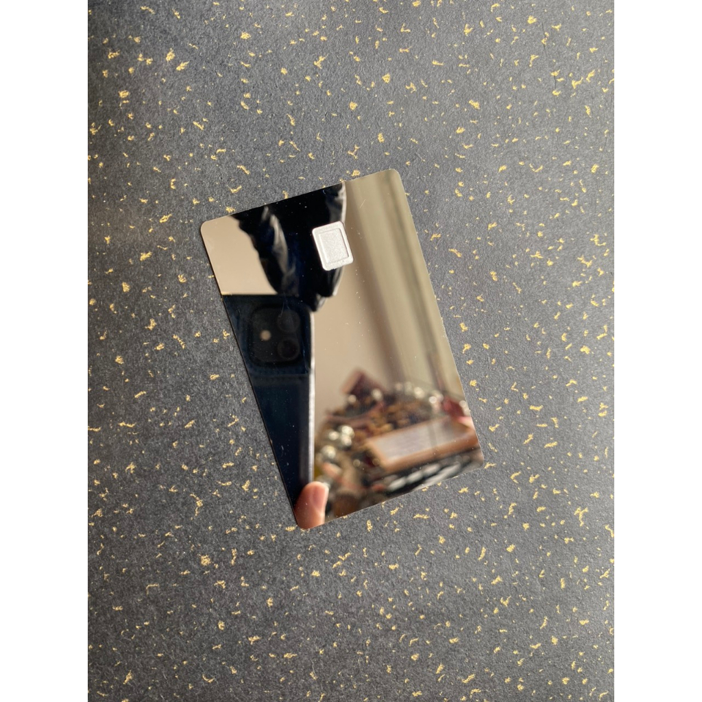 THANH LÝ PHÔI THẺ ATM THẺ TÍN DỤNG BẰNG KIM LOẠI TRƠN - MÀU XÁM GƯƠNG - THẺ XƯỚC NHẸ PHẦN MÉP