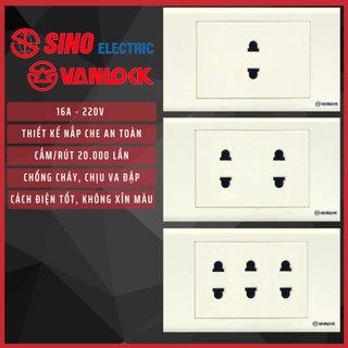 Mặt ổ cắm sino-vanlock 2 chấu s18 250v-16a