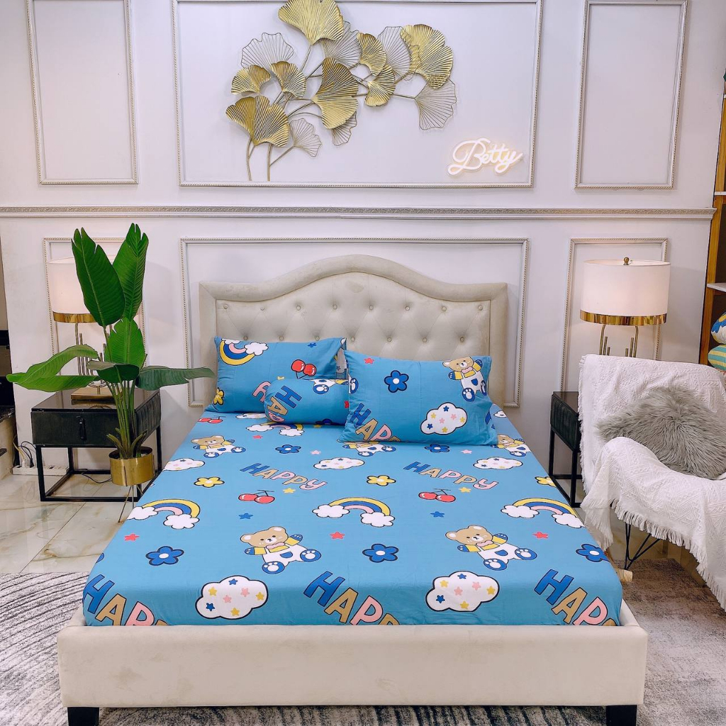 Set Ga Gối 4 món 100̀% Cotton Mẫu Mã Đa Dạng  / Chất Liệu Cotton Siêu Mát Thấm Hút Tốt