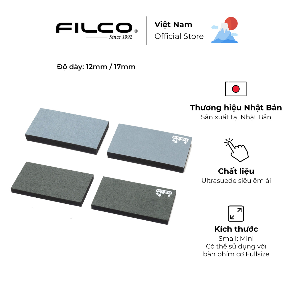 Kê tay bàn phím cơ Filco Majestouch wrist rest "Macaron" Kiểu Tách Đôi Đế Poron cao cấp - Hàng Chính Hãng