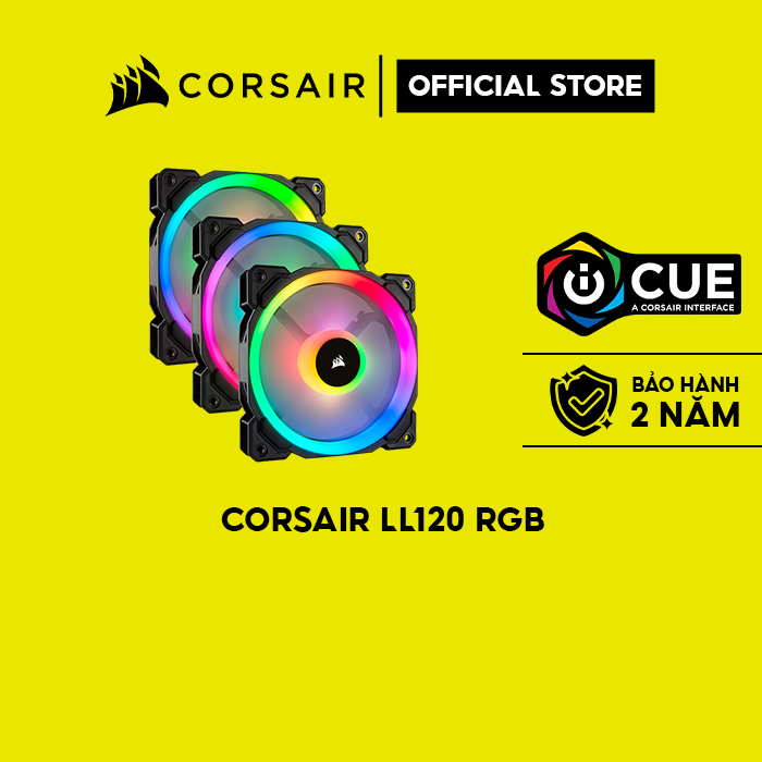 Bộ 3 quạt máy tính Corsair LL120 RGB kèm Lighting Node PRO /CO-9050072-WW