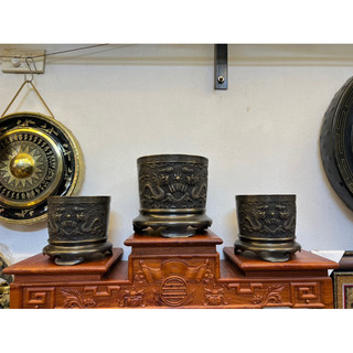Bát hương đồng vàng nguyên chất 12cm,14,16,18,20cm