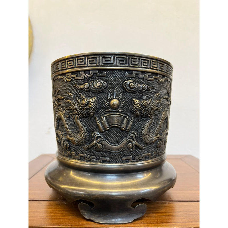 Bát hương đồng vàng nguyên chất 12cm,14,16,18,20cm