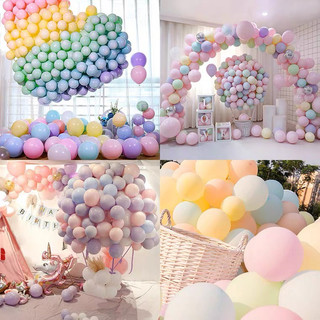 Set 10 bong bóng màu pastel, bóng sinh nhật màu macaron, bóng bay trang trí
