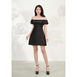 Đầm bigsize trễ vai dáng chữ A xòe bồng đáng yêu ( Thời trang Vicky G - Anitagreen ) HN0523