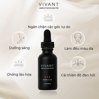 Serum Vivant Pure C+E thúc đẩy làn da đều màu,mịn màng và tươi sáng