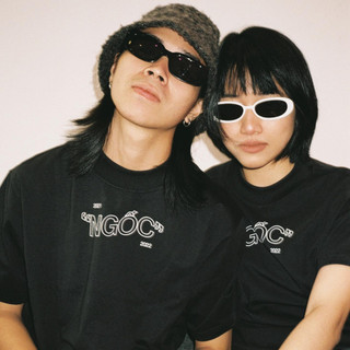 Áo thun ngốc thịnh suy 100% cotton tay lỡ unisex - đen cổ tròn | blackwork