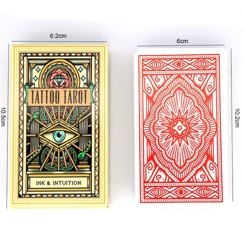Bộ bài Tattoo Tarot Ink & Intuition cards cơ bản 78 lá tặng kèm tờ ý nghĩa tarot cơ bản dành cho người mới bắt đầu