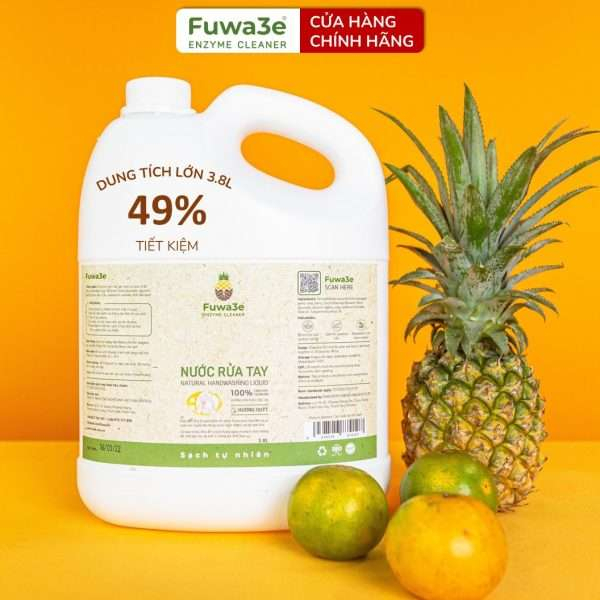 NƯƠC RỬA TAY FUWA3E 3.8L , NGÂM RỬA THỰC PHẨM FUWA3E 3.8L
