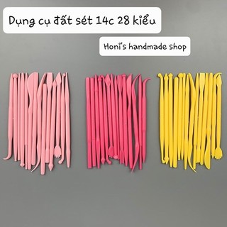 Bộ 14 cây 28 kiểu tạo hình đất sét nặn mô hình handmade