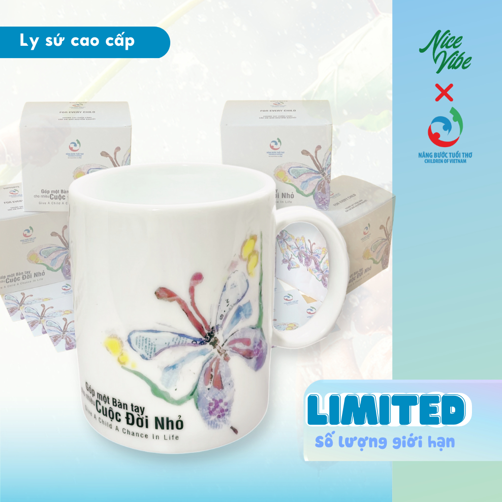 Ly sứ Cánh Bướm Hy vọng lấy cảm hứng từ tác phẩm của họa sĩ nhí Huỳnh Thị Xuân Mỹ