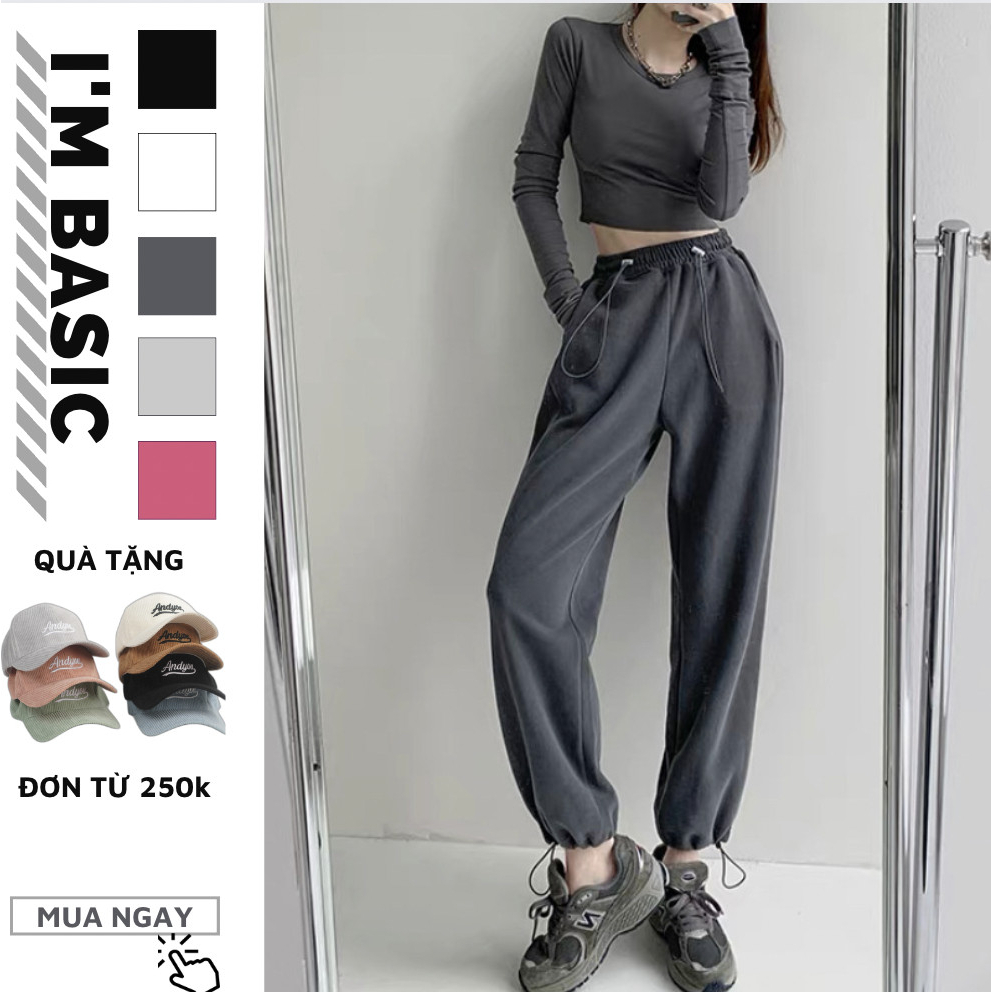Quần jogger nam nữ chất cotton tổ ong, quần jogger bigsize dây rút bo gấu unisex dày dặn màu trắng đen xám QJG03