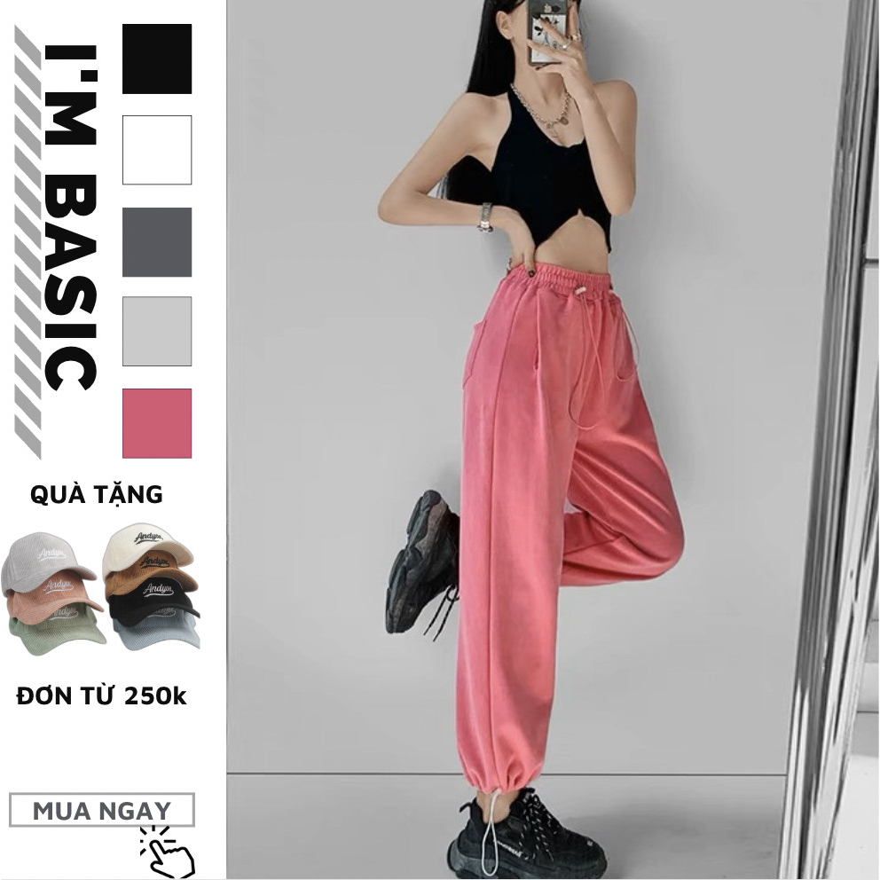 Quần jogger sweatpants chất tổ ong nam nữ mặc hai kiểu quần ulzzang QJG03