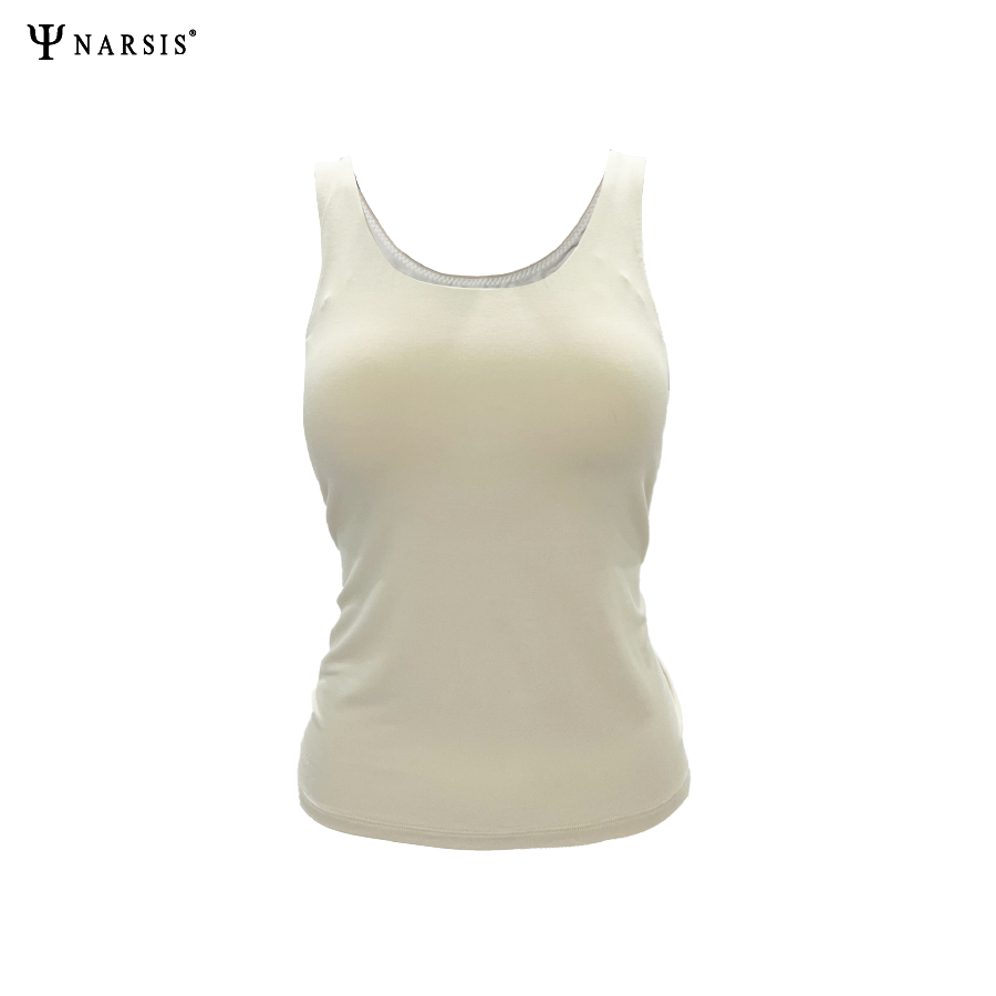 Áo sát nách nữ 3 lỗ Narsis L23002 có đệm ngực co giãn 4 chiều chất vải mềm mịn