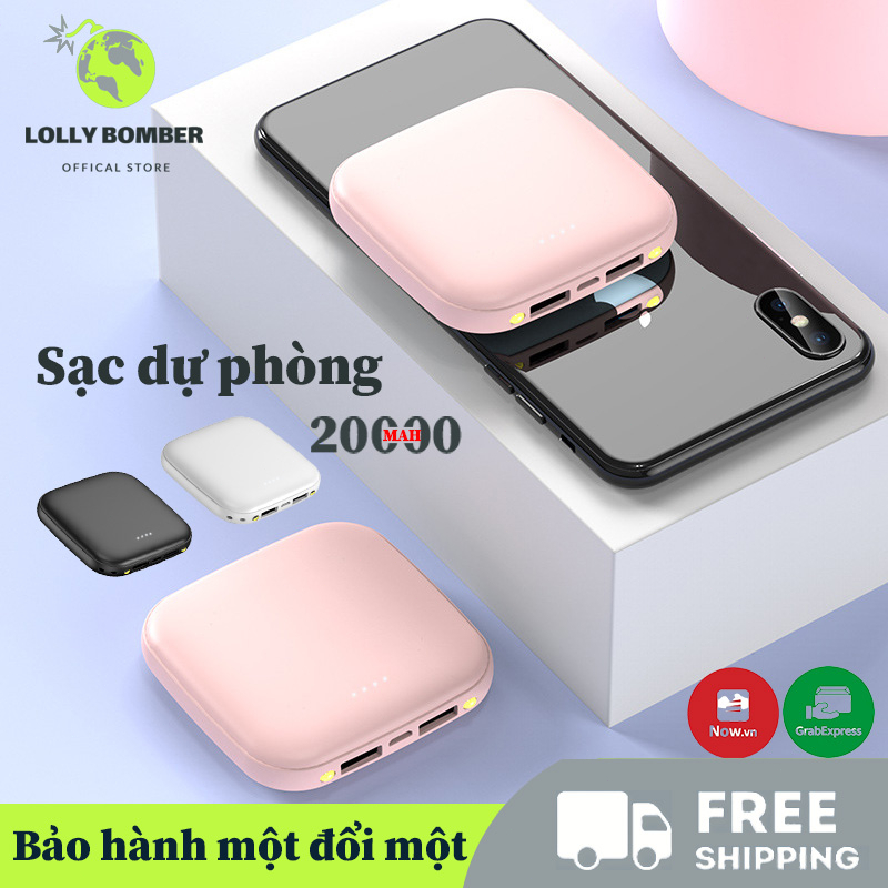 Sạc dự phòng,pin dự phòng mini 20000mAh PB178 Hỗ trợ PD+QC 3.0 cục sạc dự phòng nhỏ cho phép1cổng sạc vào 2 cổng