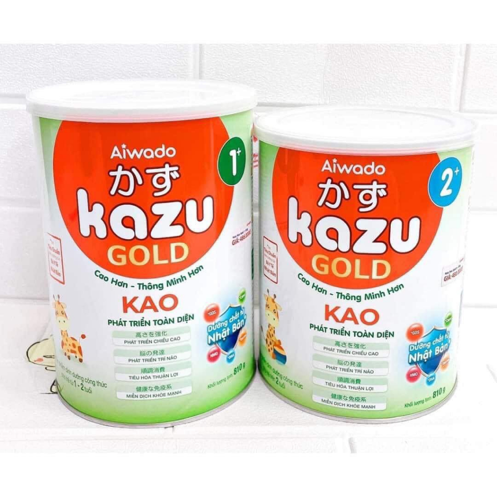 Sữa Kazu gold Kao số 0+ 1+ 2+ lon 810g