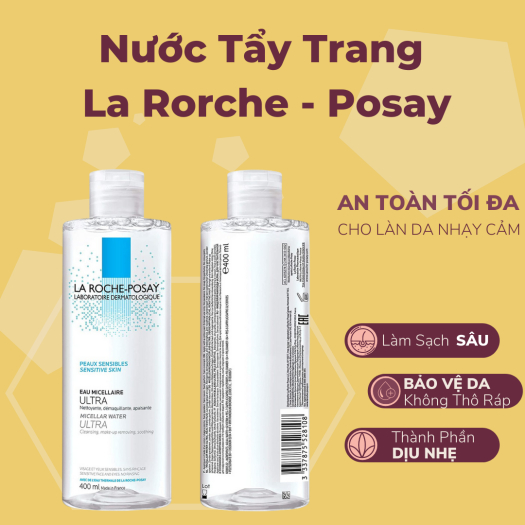 Nước tẩy trang la roche posay 400ml dành cho da dầu da mụn và da nhậy cảm (hn)