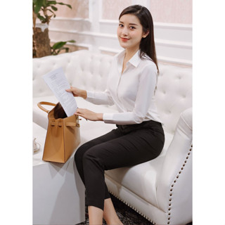 Ao sơ mi nano trắng nữ AS654 nữ - TNG