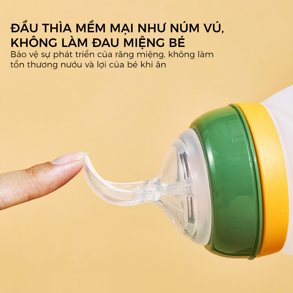 Bình Thìa Ăn Dặm ROVCO RK-C4004 Silicone Mềm Mại 90ml